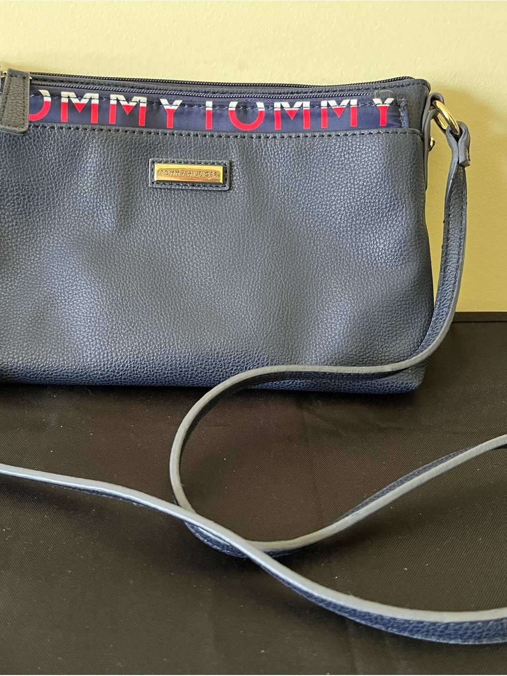 Tommy Hilfiger Navy Crossbody with Red Logo Trim